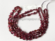 Rhodolite Garnet Faceted Oval Beads